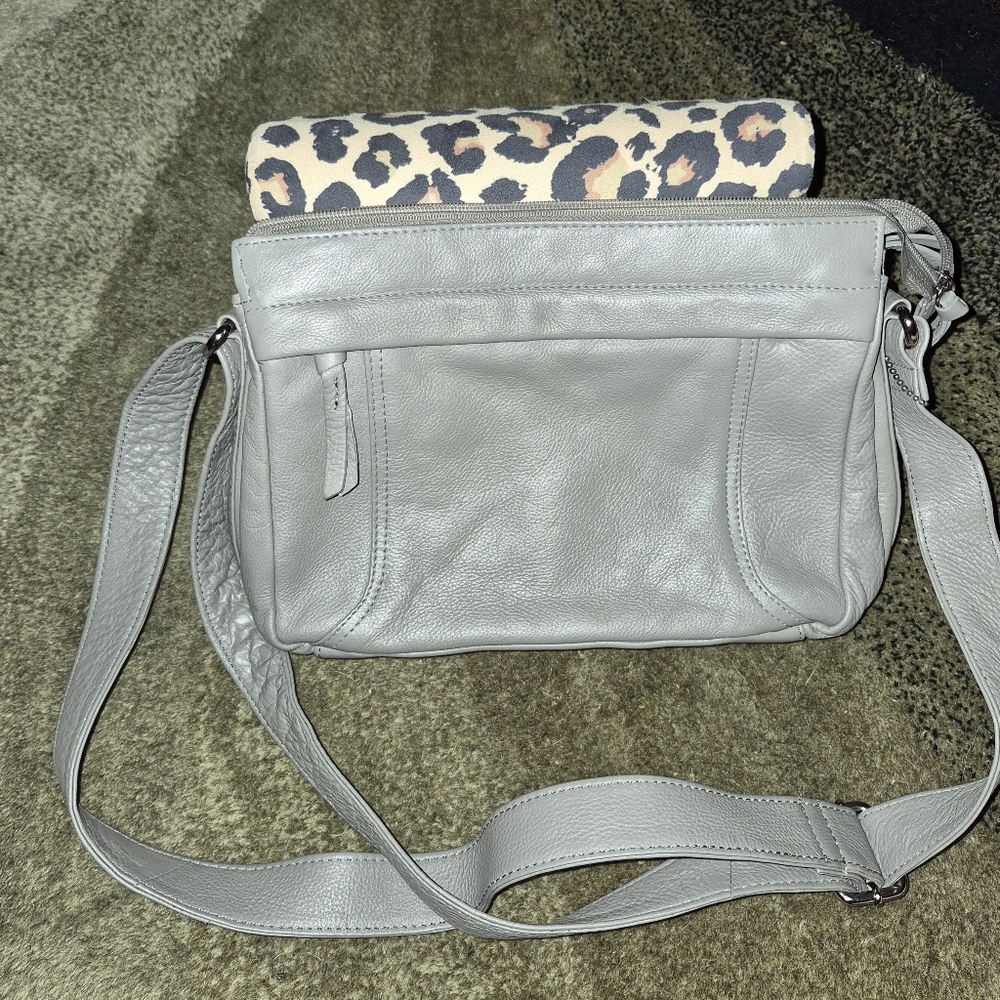 Gray Genuine Leather Bag